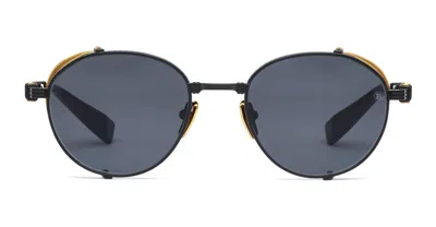 Balmain Eyewear Round Frame Sunglasses In Black