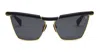 Balmain Victoire - Matte Black / 12k Gold Sunglasses In Black
