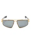 Balmain Titan Tinted Pilot-frame Sunglasses In Black