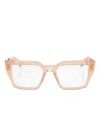 Balmain Eyewear Square Frame Glasses In ピンク