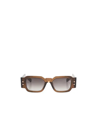 Balmain Eyewear Olivier Iii Suqare Frame Sunglasses In Brown