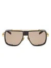 Balmain Eyewear X Akoni Aviator Sunglasses In 金色