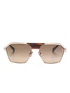 Balmain Pilot-frame Sunglasses In Gold