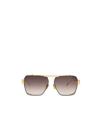 Balmain Eyewear Premier Square Frame Sunglasses In Nude