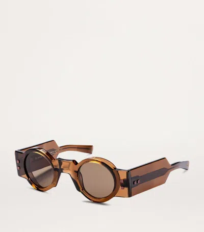 Balmain Eyewear Round Olivier Sunglasses In Brown