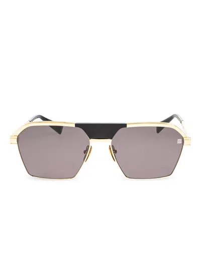 Balmain Sergeant Sunglasses In 金色