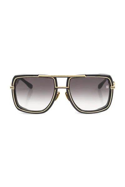 Balmain Eyewear Soldier Square Frame Sunglasses In Black