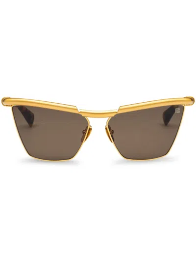 Balmain Victoire Sunglasses In Gold
