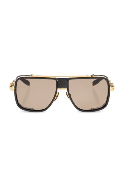 Balmain Eyewear X Akoni Aviator Sunglasses In Black