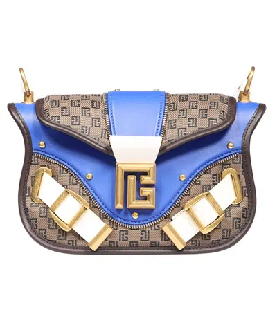 Balmain Fabric Shoulder Bag In Multi