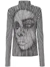 BALMAIN FACE-MOTIF KNIT JUMPER