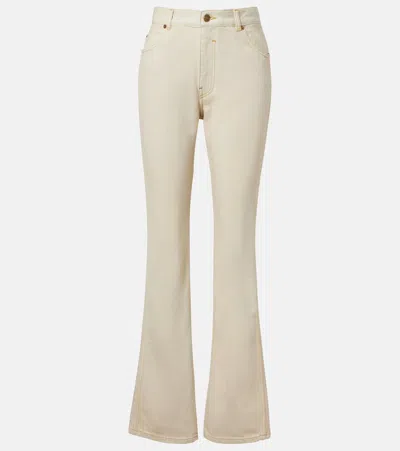 Balmain Faded Bootcut Jeans In Sand