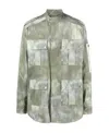 Balmain Faded-effect Military Jacket In Gray