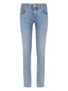 Balmain Faded-wash Button-embellished Jeans In Blue
