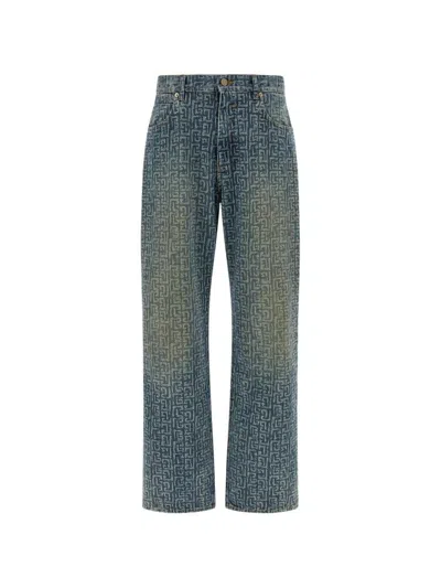 BALMAIN FADED-EFFECT JEANS