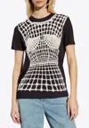 Balmain Pearl Trompe Loeil Corset T-shhirt In Black