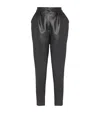 Balmain Faux Leather High-rise Slim Trousers In Multi