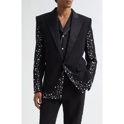 Balmain Faux Pearl & Crystal Constellation Dinner Jacket