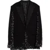 Balmain Faux Pearl & Crystal Constellation Dinner Jacket In Black/crystal
