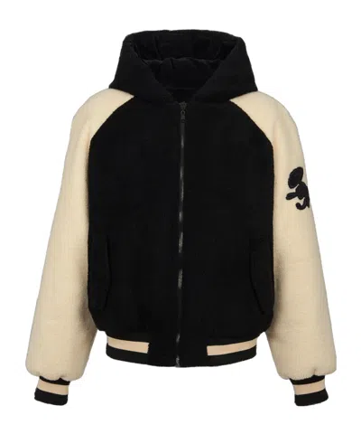 Balmain Faux-shearling Reversible Jacket In Black