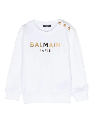 Balmain Kids' Logo Sweatshirt In White