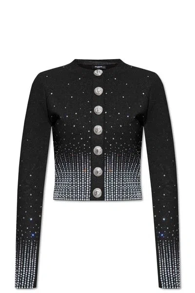 Balmain Festive Embroidered Cardigan For Women In White