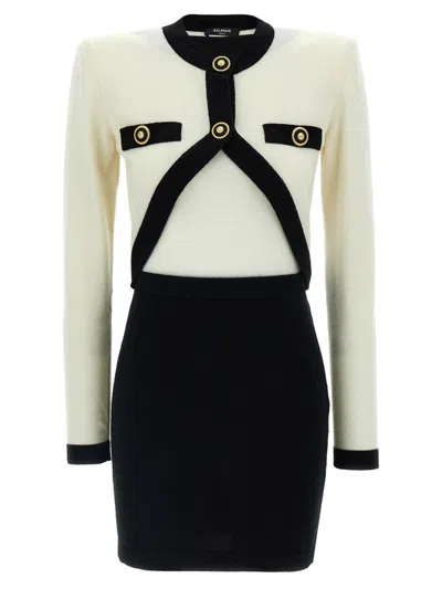 Balmain Filo Leone Catena Dress In Multicolor