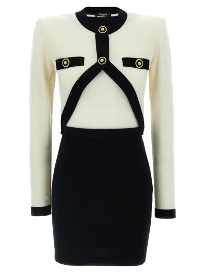 BALMAIN FILO LEONE CATENA DRESS