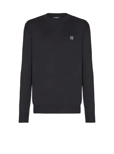 BALMAIN FINE SILK AND COTTON JUMPER