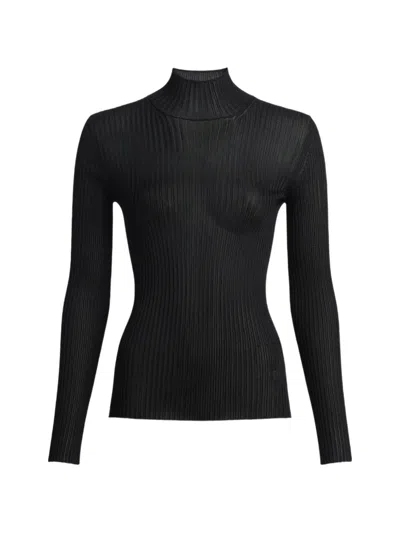 Balmain Fine Ribbed Knit Jumper In Black