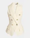 Balmain Fitted 6-button Tailored Top In Multi