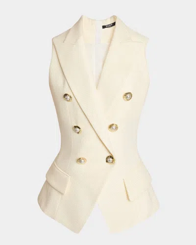 Balmain Fitted 6-button Tailored Top In Multi