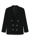 Balmain Fitted Collection Blazer In Black