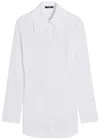 Balmain Fitted Cotton-poplin Shirt In White