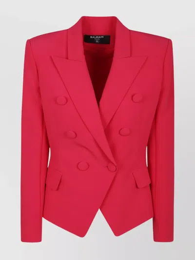 BALMAIN FITTED JACKET WITH 6 BUTTONS IN CRÊPE