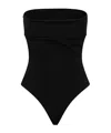 Balmain Fitted Strapless Jumpsuit In Black