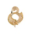 Balmain Flamingo Crystal-embellished Brooch In Yellow
