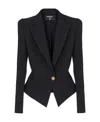 Balmain Cotton-blend Single-breasted Blazer In Black