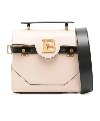 Balmain Flap Shoulder Bag In Nude