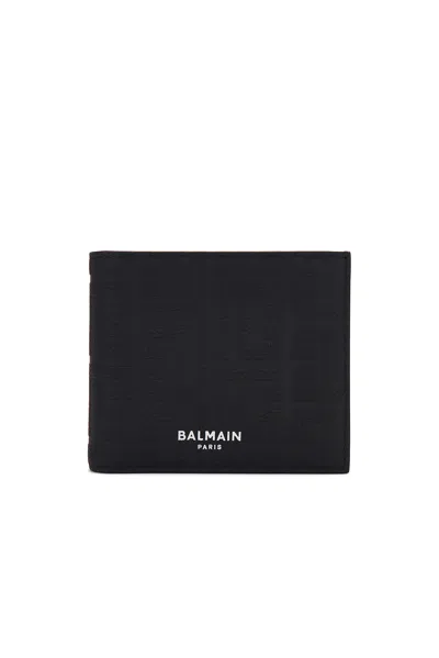 Balmain Flap Wallet In Black