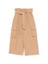 Balmain Flap-pocket Belted Trousers In Brown