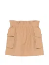 Balmain Flap-pocket Mini Skirt In Brown