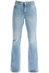 Balmain Flare Mid Rise Jeans With