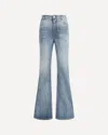 Balmain Flared Cotton Jeans Distressed Finish In Blue