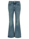 Balmain Flared Denim Jeans In Blue