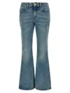 Balmain Flared Denim Jeans In Blue