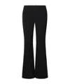 Balmain Flared Crepe Trousers In Black