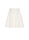 Balmain Crocodile-knit Flared Midi Skirt In White