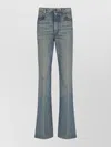 Balmain Flared Denim Trousers Straight Fit Vintage Wash In Blue