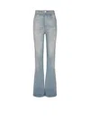Balmain Flared Denim Jeans In Blue